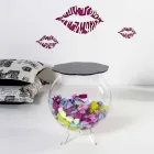 Table basse / ronde boîte noire Biffy, design moderne made in Italy Viadurini