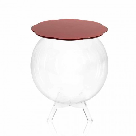Café / récipient rond rouge Biffy, design moderne made in Italy Viadurini