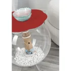 Table basse / conteneur ronde rouge Biffy, design moderne fabriqué en Italie Viadurini