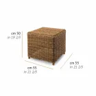 Table d'appoint de jardin haute en rotin synthétique tissé - Yves Viadurini