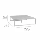 Table d'appoint extérieure design carrée 2 dimensions 3 finitions - Julie Viadurini