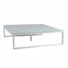 Table d'appoint extérieure design carrée 2 dimensions 3 finitions - Julie Viadurini