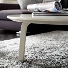 Table basse avec plateau rond en Mdf laqué Made in Italy - Tobiko Viadurini