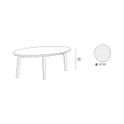 Table basse avec plateau rond en Mdf laqué Made in Italy - Tobiko Viadurini