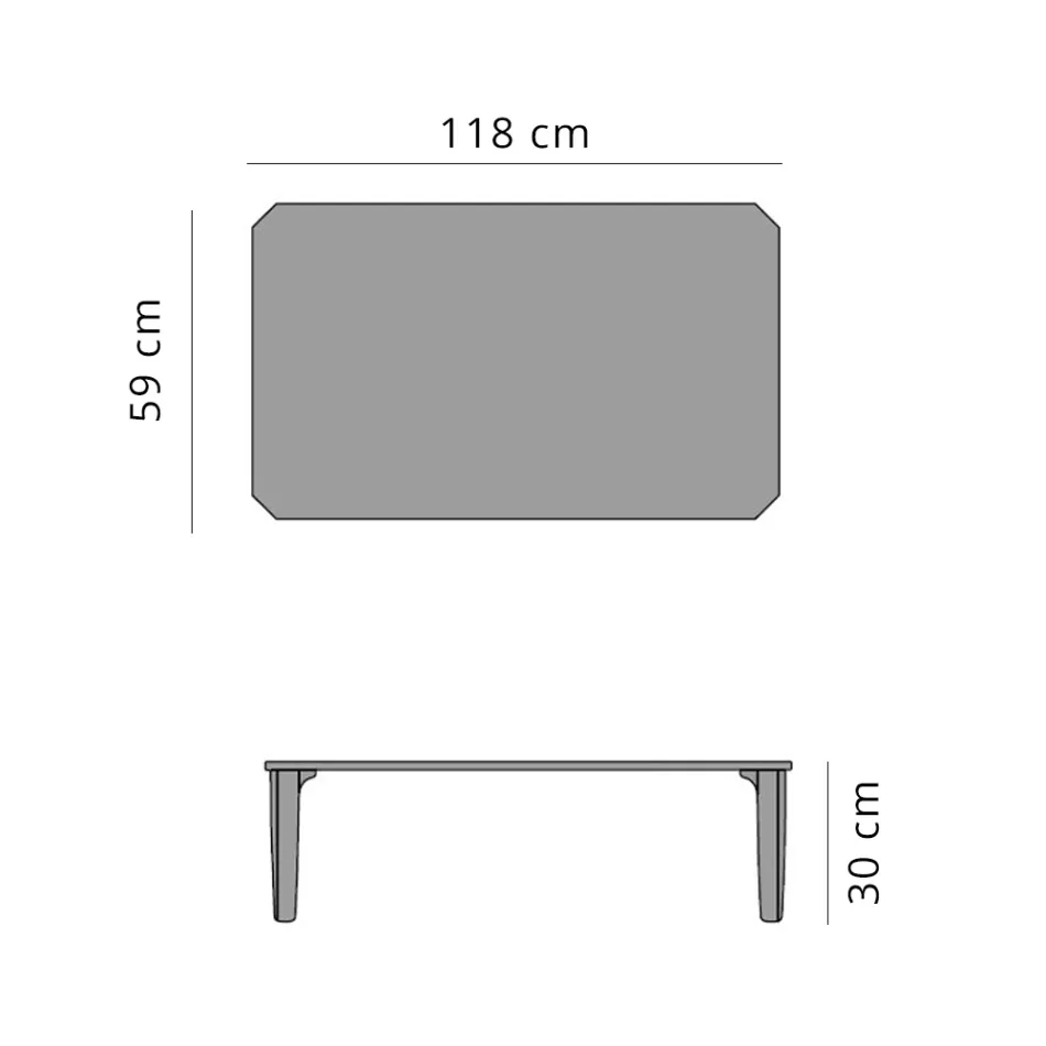 Table Basse de Jardin en Aluminium et Grès Top 7 Finitions - Filomena Viadurini