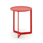 Table basse d'extérieur ronde en métal fabriquée en Italie - Stéphane Viadurini