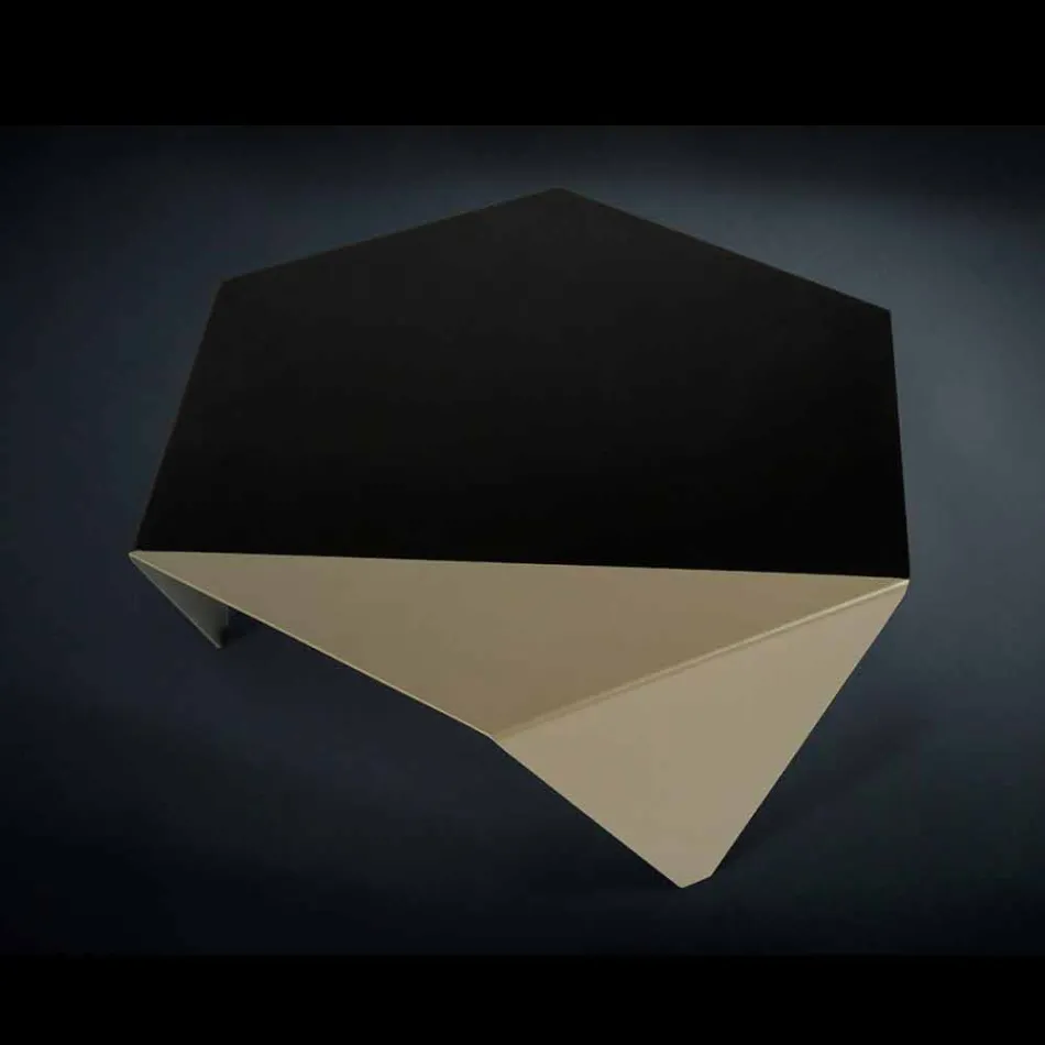 Table basse en deux tons design en métal laser à café coupé Ruche Viadurini