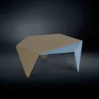 Table basse en deux tons design en métal laser à café coupé Ruche Viadurini