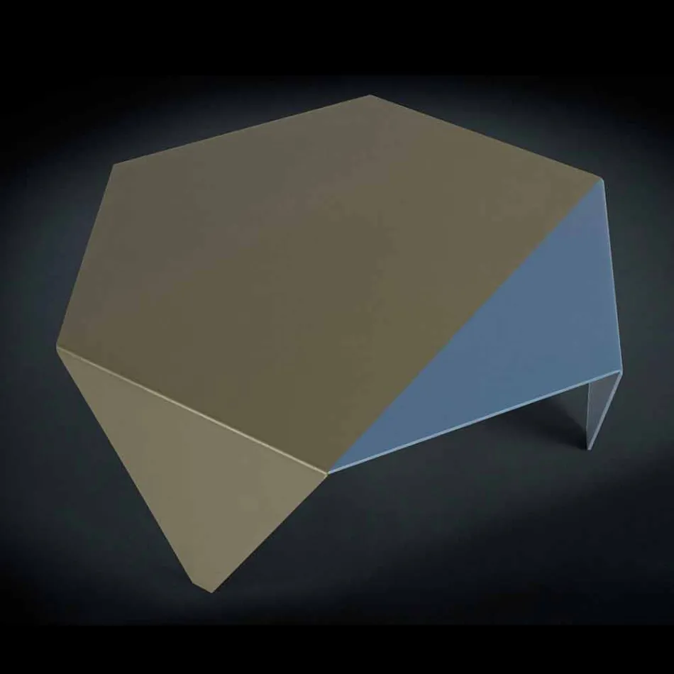 Table basse en deux tons design en métal laser à café coupé Ruche Viadurini