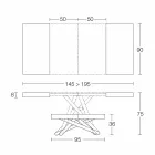 Table basse design transformable en bois Made in Italy - Vincenzo Viadurini