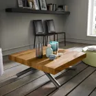 Table basse design transformable en bois Made in Italy - Vincenzo Viadurini