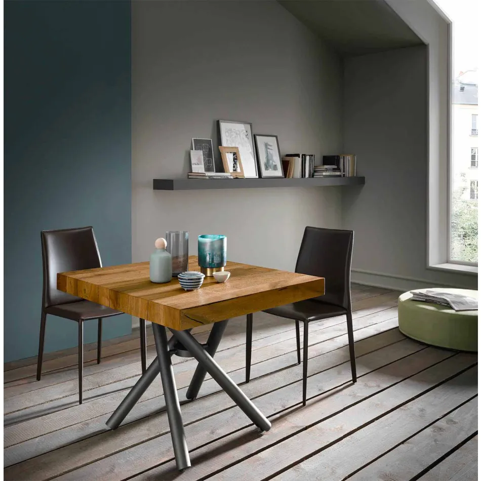 Table basse design transformable en bois Made in Italy - Vincenzo Viadurini