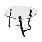 Table basse artisanale en verre et acier Made in Italy - Marbello Viadurini
