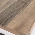 Table basse en acier Homemotion et plateau en bois d'acacia - Zalma Viadurini