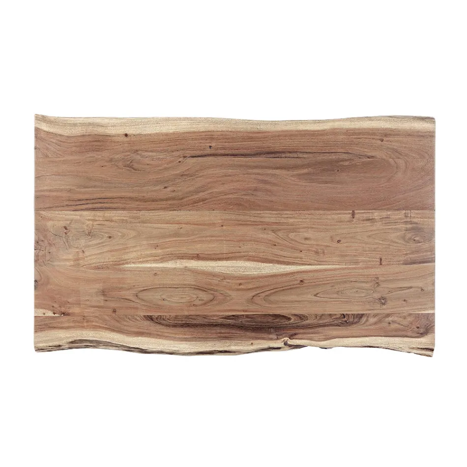 Table basse en bois et acier fait main Homemotion - Tancredi Viadurini