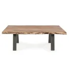 Table basse en bois et acier fait main Homemotion - Tancredi Viadurini