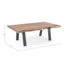 Table basse en bois et acier fait main Homemotion - Tancredi Viadurini