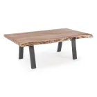 Table basse en bois et acier fait main Homemotion - Tancredi Viadurini