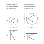 Table basse en métal coloré de haute qualité fabriquée en Italie - Olesya Viadurini