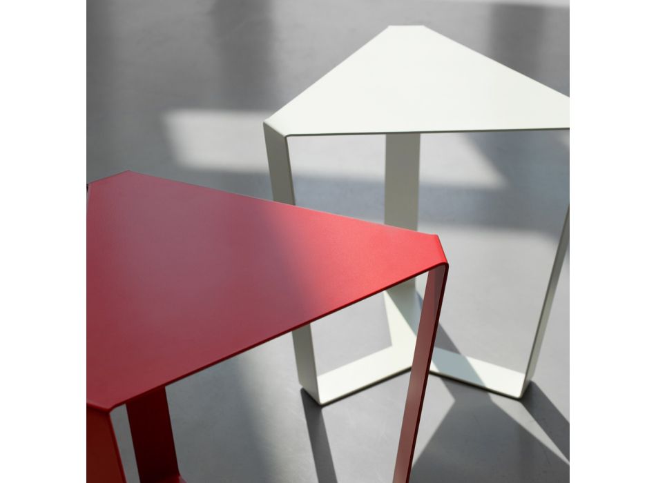 Table basse design en métal coloré Made in Italy - Yasmine Viadurini