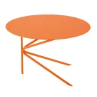 Table basse ronde en métal, design en différentes couleurs et 2 tailles - Olesya Viadurini