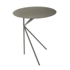 Table basse ronde en métal, design en différentes couleurs et 2 tailles - Olesya Viadurini