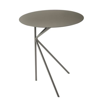 Table basse ronde en métal, design en différentes couleurs et 2 tailles - Olesya Viadurini