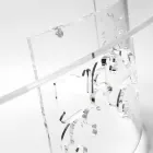 Table basse en plexiglas fumé ou transparent avec base décorée - Crassus Viadurini