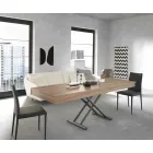 Table basse transformable moderne en bois et métal fabriquée en Italie - Fabio Viadurini