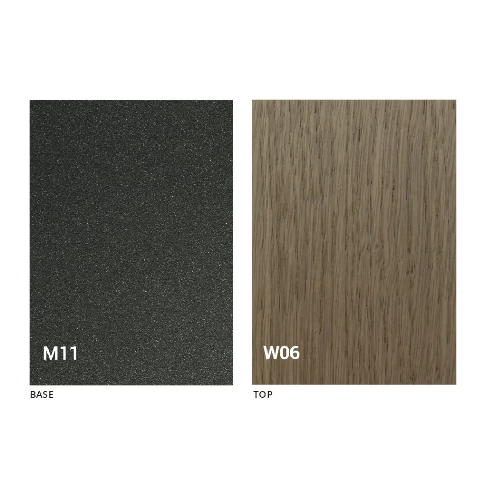 Table basse transformable moderne en bois et métal fabriquée en Italie - Fabio Viadurini