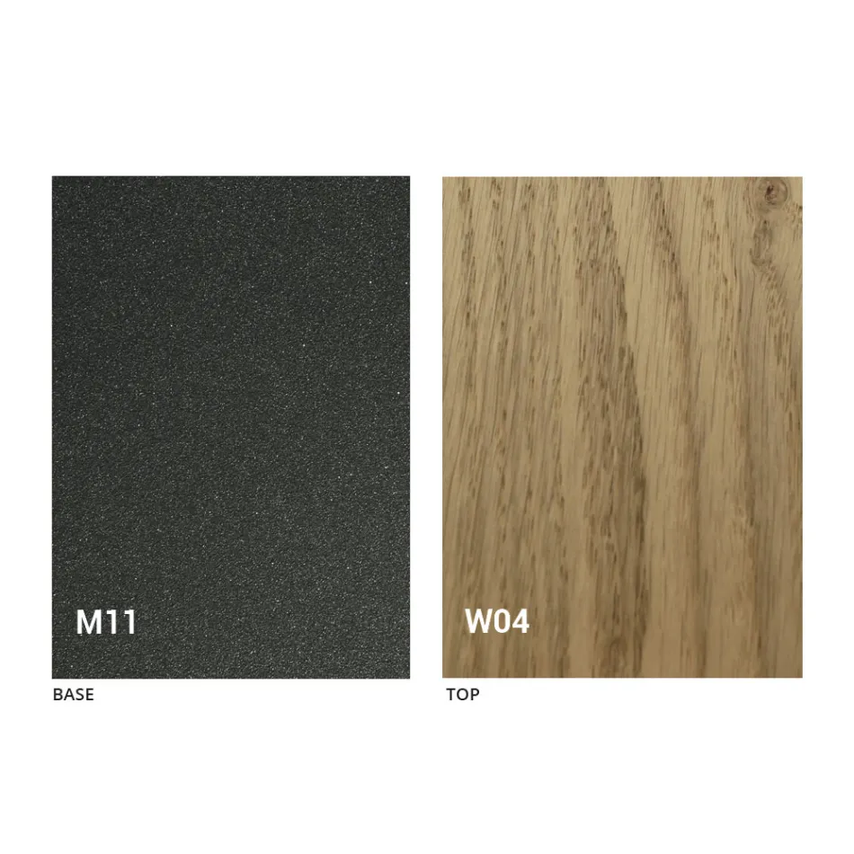 Table basse transformable moderne en bois et métal fabriquée en Italie - Fabio Viadurini