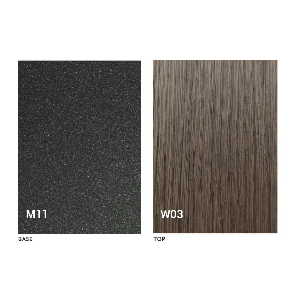 Table basse transformable moderne en bois et métal fabriquée en Italie - Fabio Viadurini