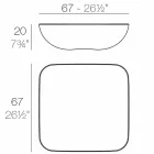 Table basse d'extérieur Pillow Vondom, design moderne, 67x67 cm Viadurini