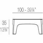 Table basse d'extérieur Solid by Vondom en polypropylène Viadurini