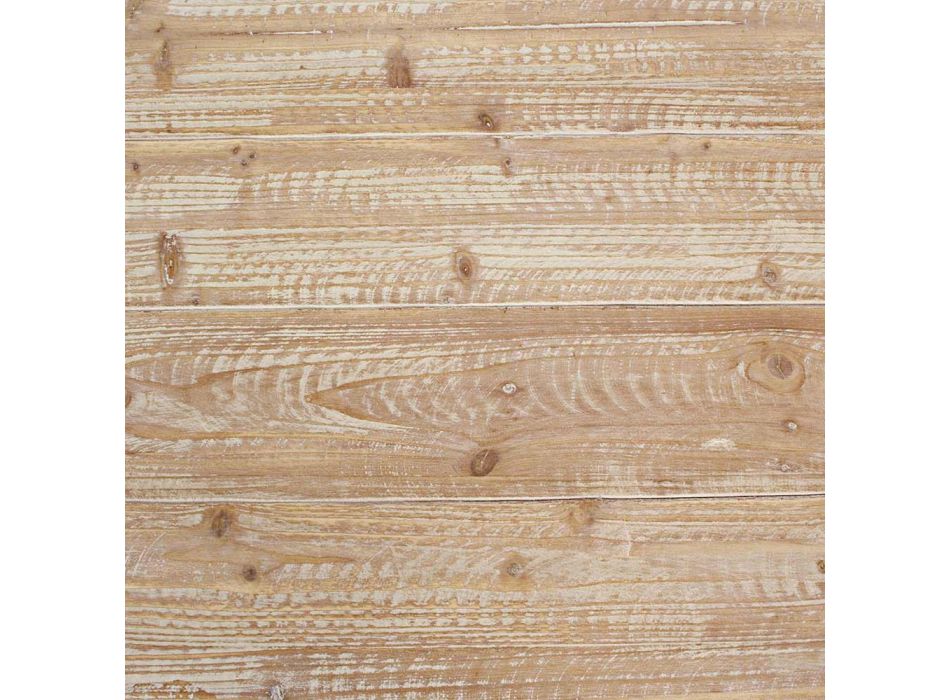 Table basse de salon en bois de sapin et acier - Ilenia Viadurini