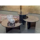 Table basse ronde en verre pour salon design 3 tailles - Imolao Viadurini
