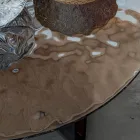 Table basse ronde en verre pour salon design 3 tailles - Imolao Viadurini