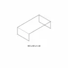 Table basse rectangulaire en verre extralight Made in Italy - Nodino Viadurini