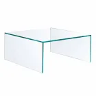Table basse rectangulaire en verre extralight Made in Italy - Nodino Viadurini