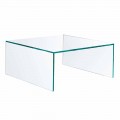 Table basse rectangulaire en verre extralight Made in Italy - Nodino