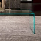 Table basse rectangulaire en verre extralight Made in Italy - Nodino Viadurini