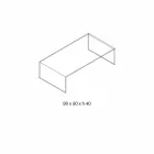 Table basse rectangulaire en verre extralight Made in Italy - Nodino Viadurini