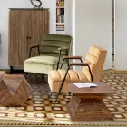 Table basse pyramidale en bois de Sesham Homemotion - Torrice Viadurini