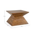 Table basse pyramidale en bois de Sesham Homemotion - Torrice Viadurini