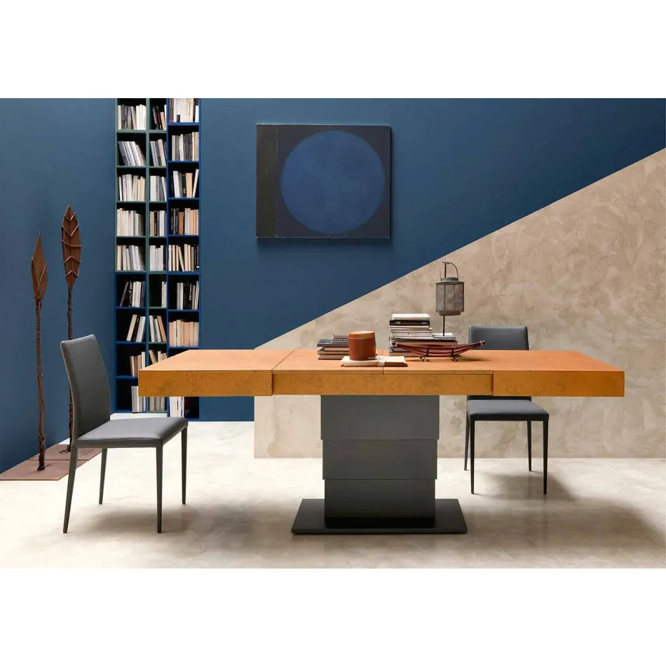 Table basse transformable avec plateau effet mortier Made in Italy - Romantique Viadurini