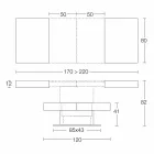 Table basse transformable avec plateau effet mortier Made in Italy - Romantique Viadurini