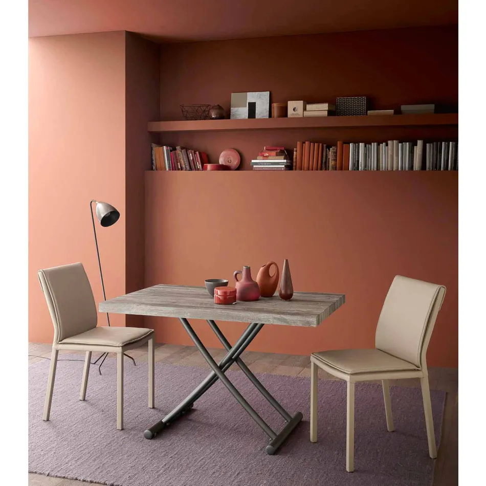 Table basse convertible en table de cuisine design Made in Italy - Genio Viadurini