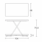 Table basse convertible en table de cuisine design Made in Italy - Genio Viadurini