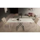 Table basse transformable moderne en bois et métal fabriquée en Italie - Gabri Viadurini