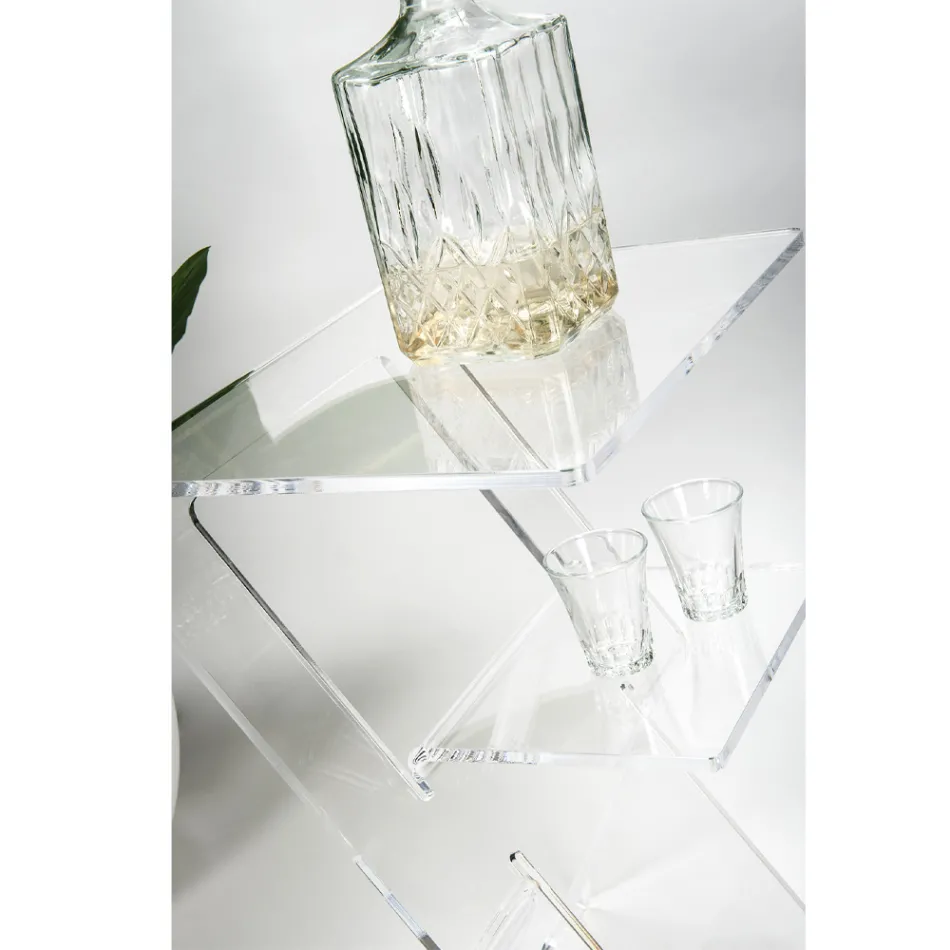 Table Basse en Plexiglas Transparent Intérieur ou Extérieur - Platano Viadurini